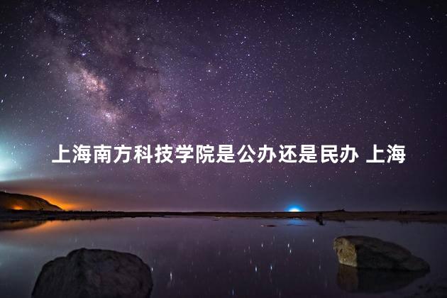 上海南方科技学院是公办还是民办 上海南方科技学院招生条件